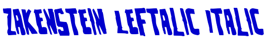 Zakenstein Leftalic Italic шрифт